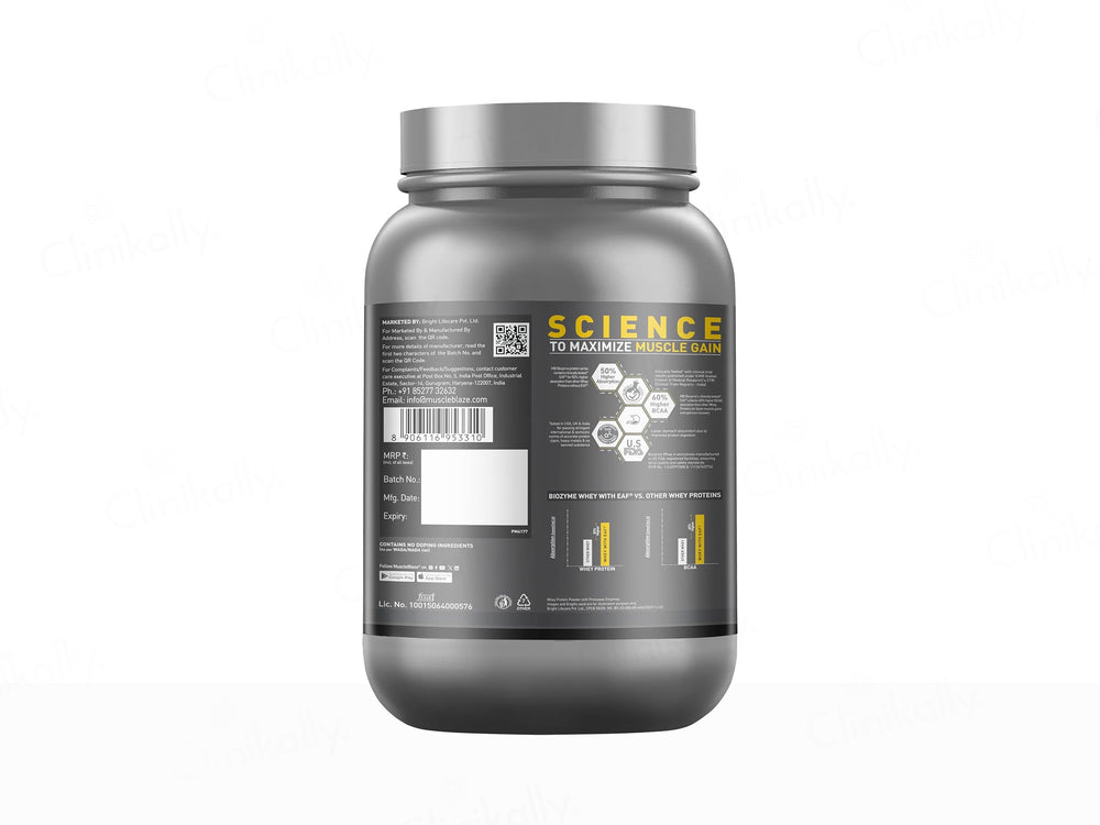 MuscleBlaze Biozyme Performance Whey Nutraceutical Powder - Rich Chocolate Flavour