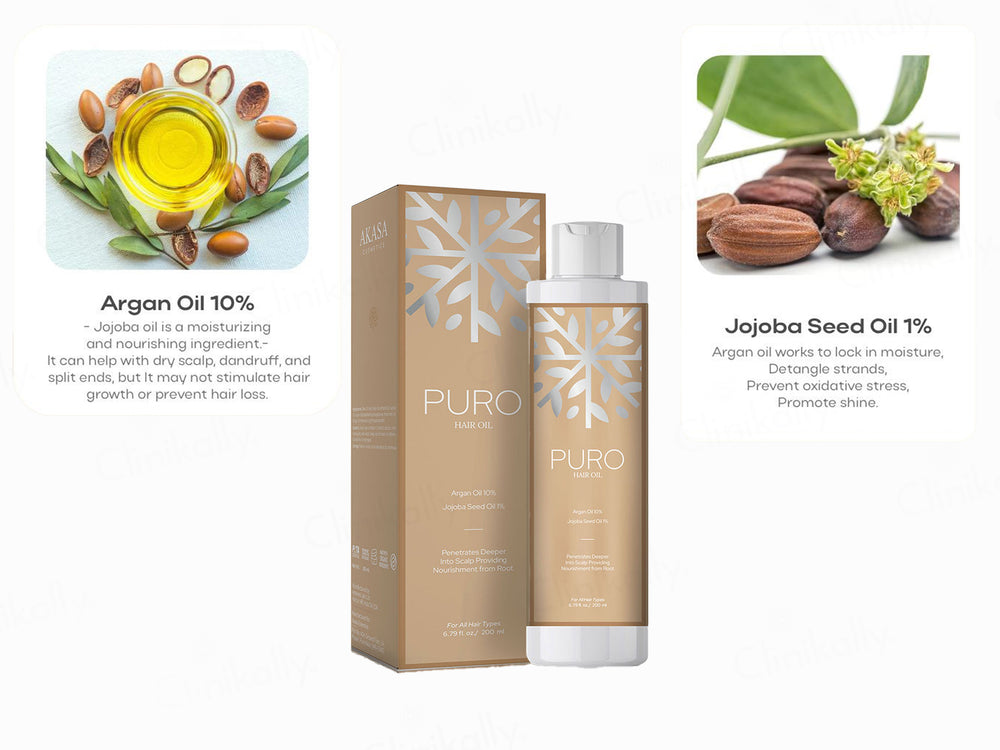 Akasa Cosmetics Puro Argan & Jojoba Seed Scalp Nourishment Hair Oil