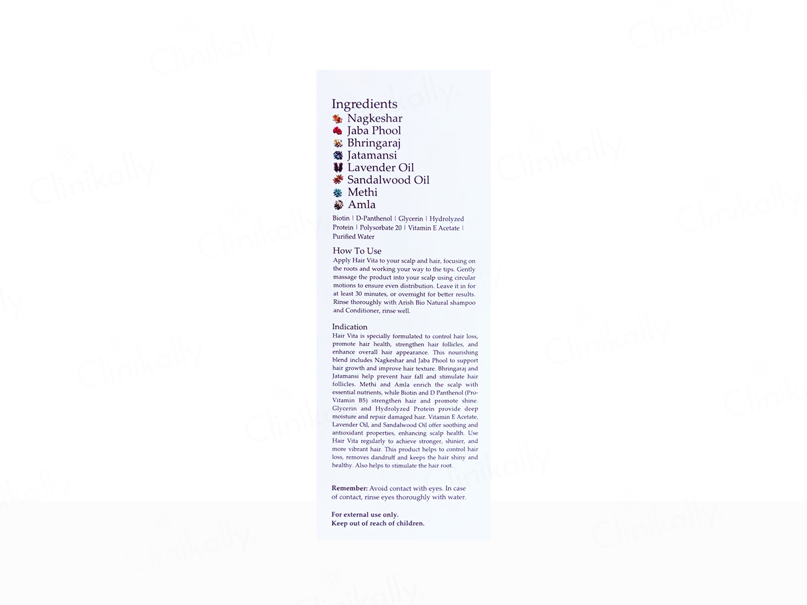 Arish Bio-Natural Hair Vita Hair Loss Control Serum