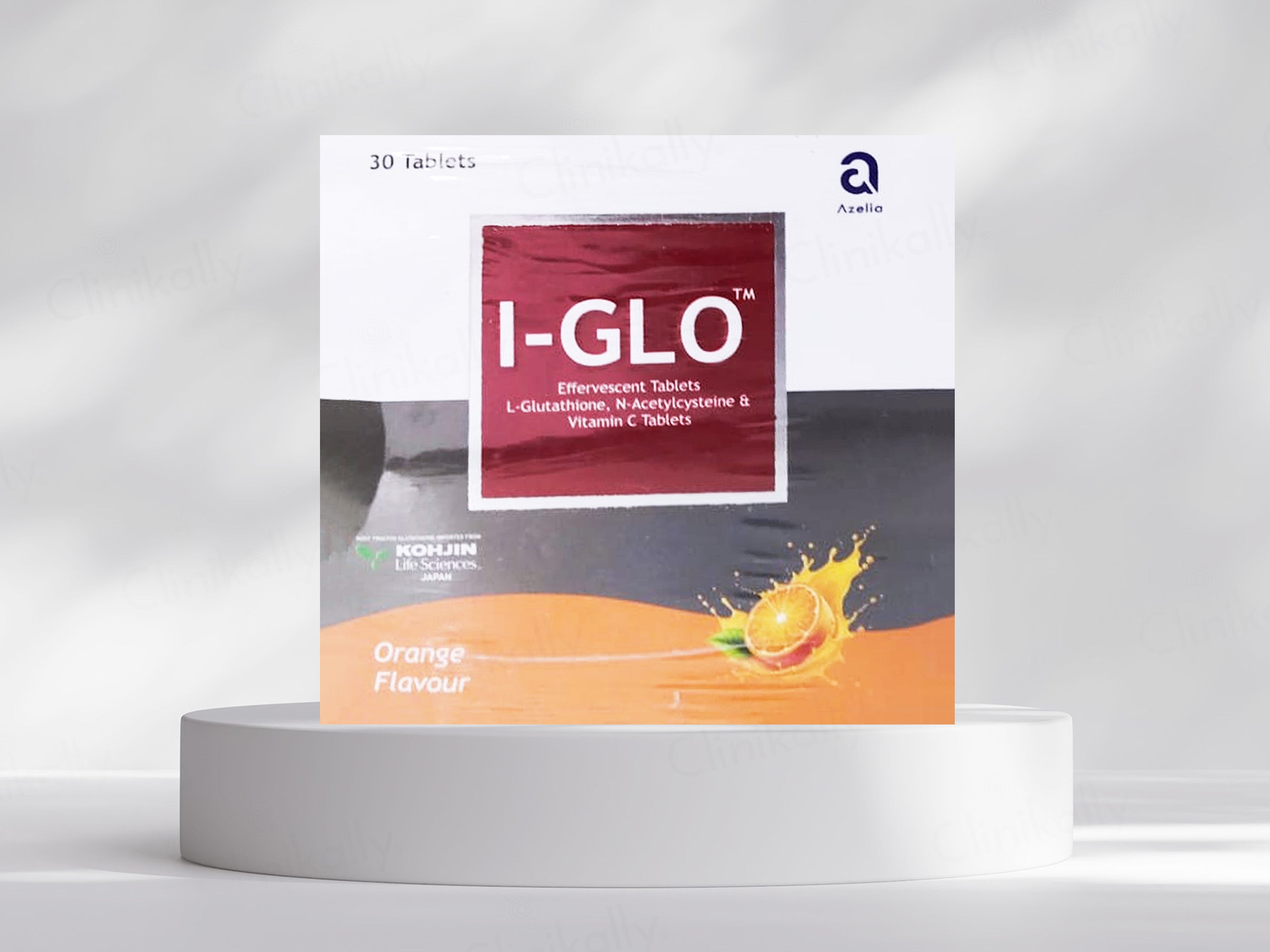 Azelia I-Glo Glutathione Vitamin C Effervescent Tablet - Orange Flavour