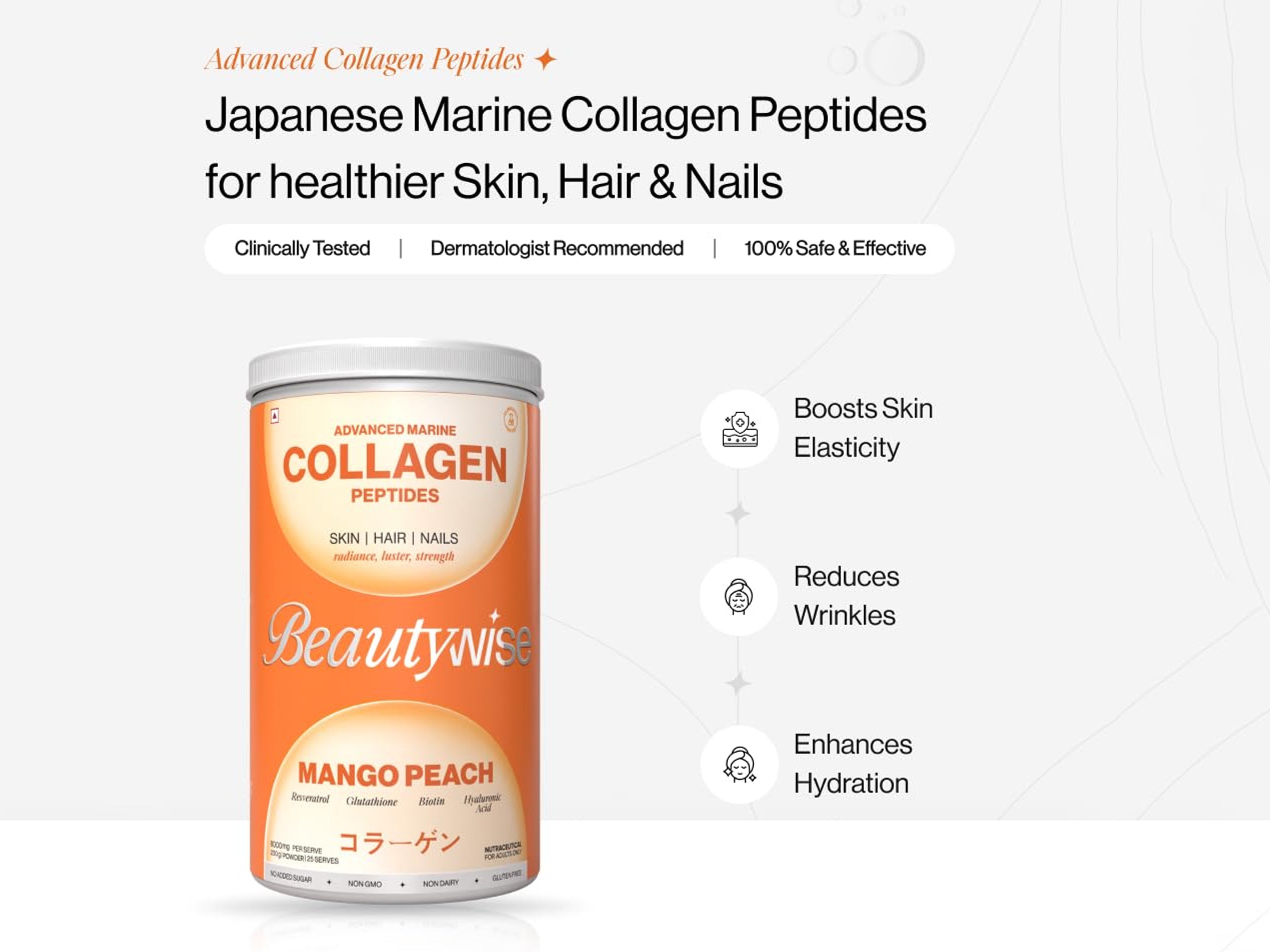 Beautywise Advanced Marine Collagen Peptides For Skin, Hair & Nails