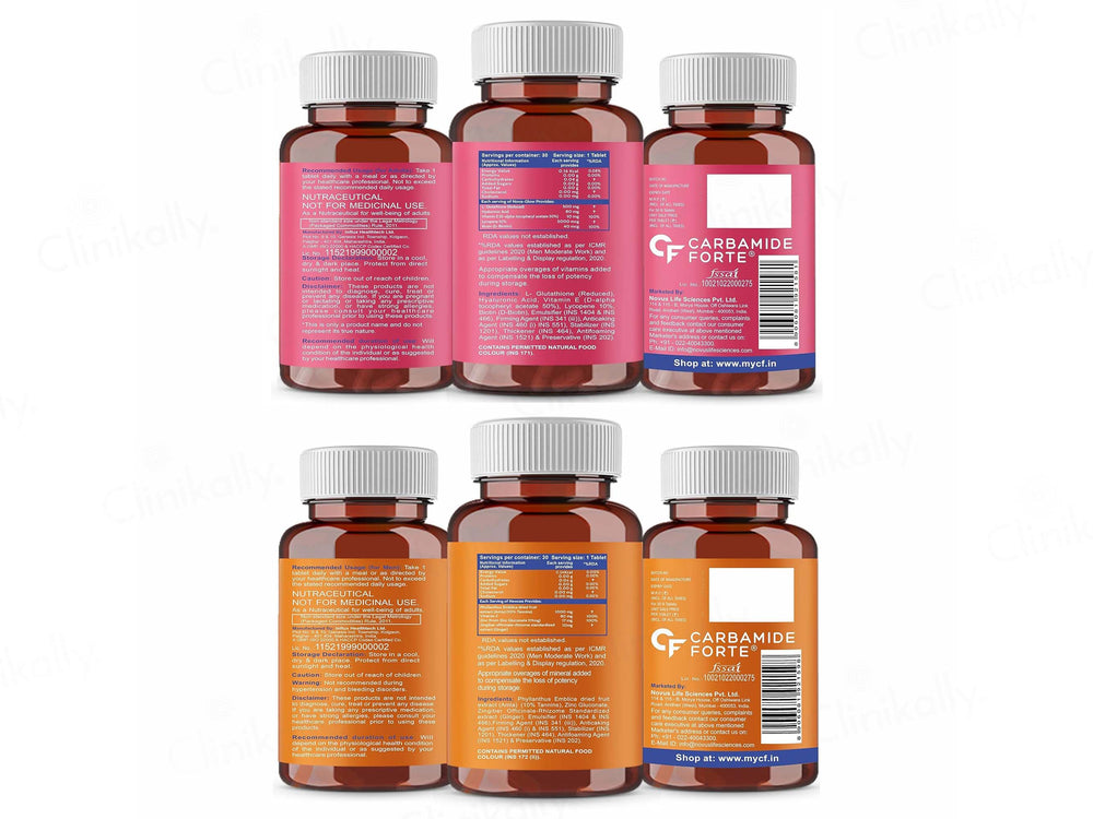 Carbamide Forte L-Glutathione + Vitamin C 1000mg Tablet Combo Pack