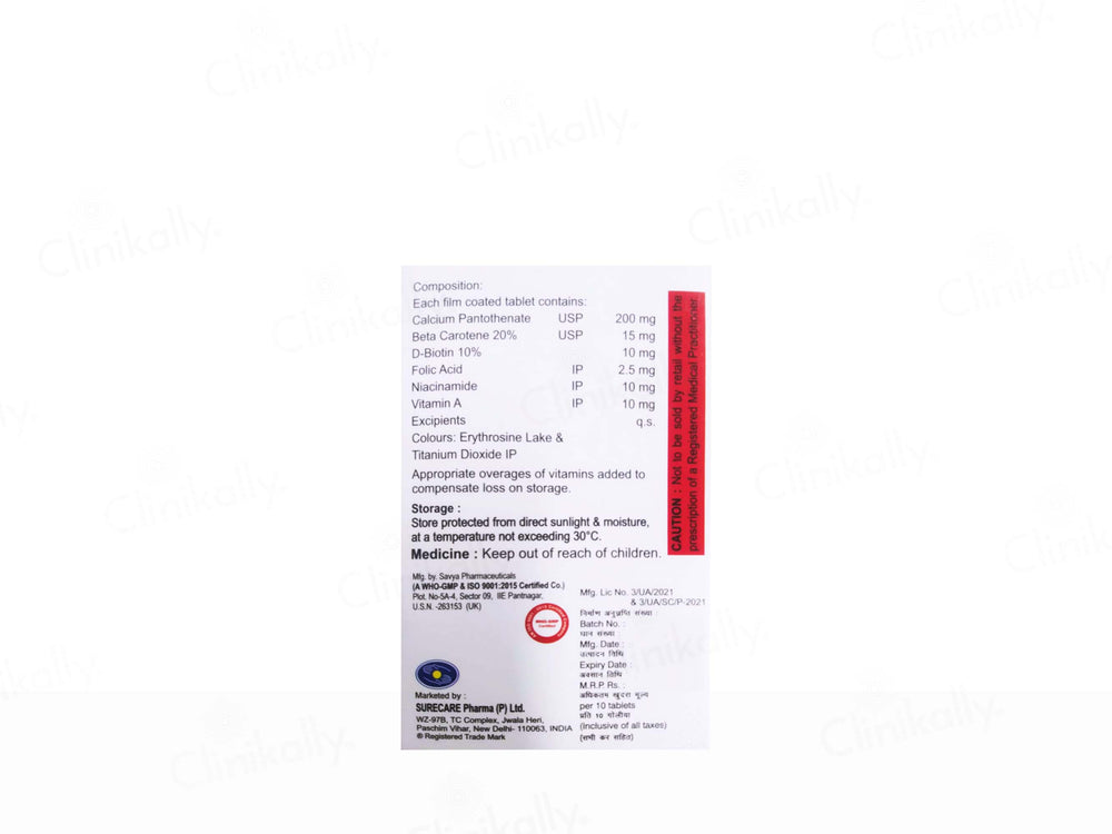 Comcare H Forte Tablet For Hair, Skin & Nails
