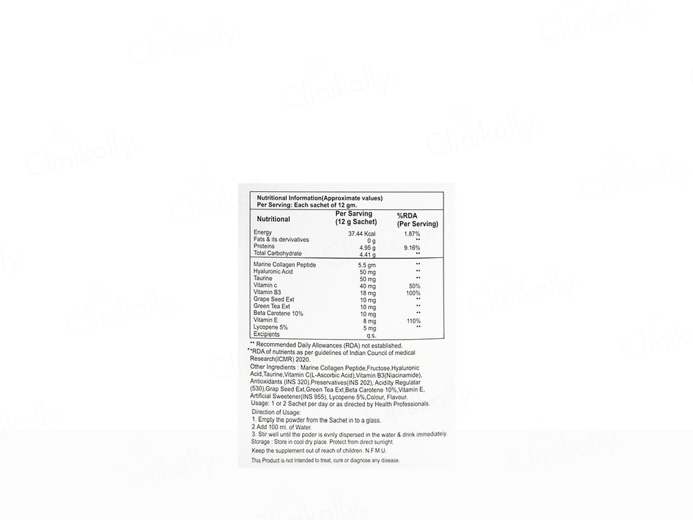 CutysMush Premium Marine Collagen Peptide Nutraceutical Powder