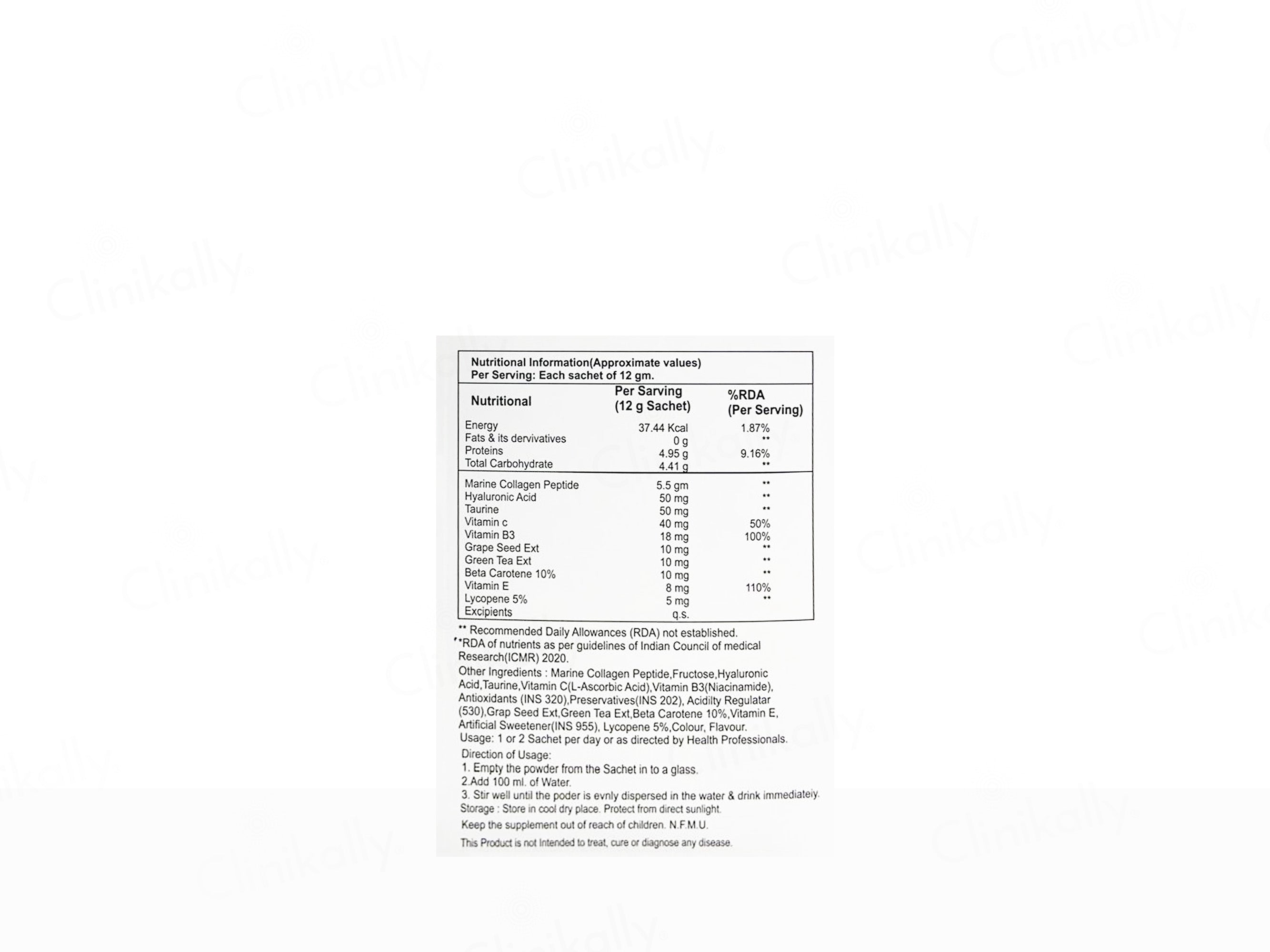 CutysMush Premium Marine Collagen Peptide Nutraceutical Powder