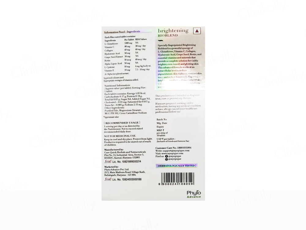 Epique Integra Brightening Bioblend Nutraceutical Tablet