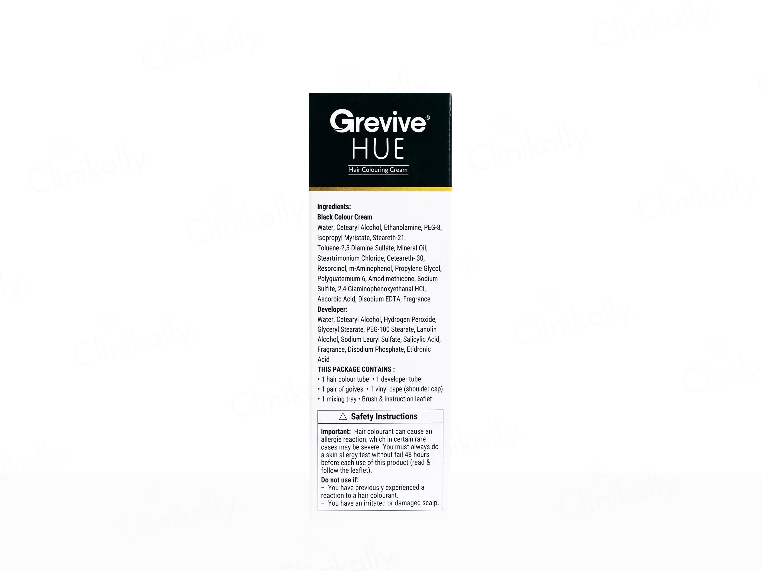 Grevive Hue Hair Colouring Cream (Black)