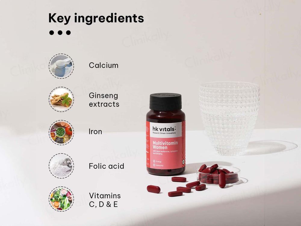 HK Vitals Multivitamin With Soya-Isoflavones, Lycopene & Ginseng Extract Tablet For Women