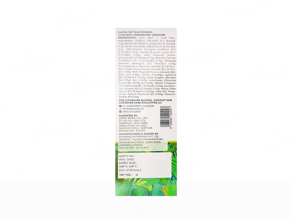Kapiva Get Slim Juice For Weight Management