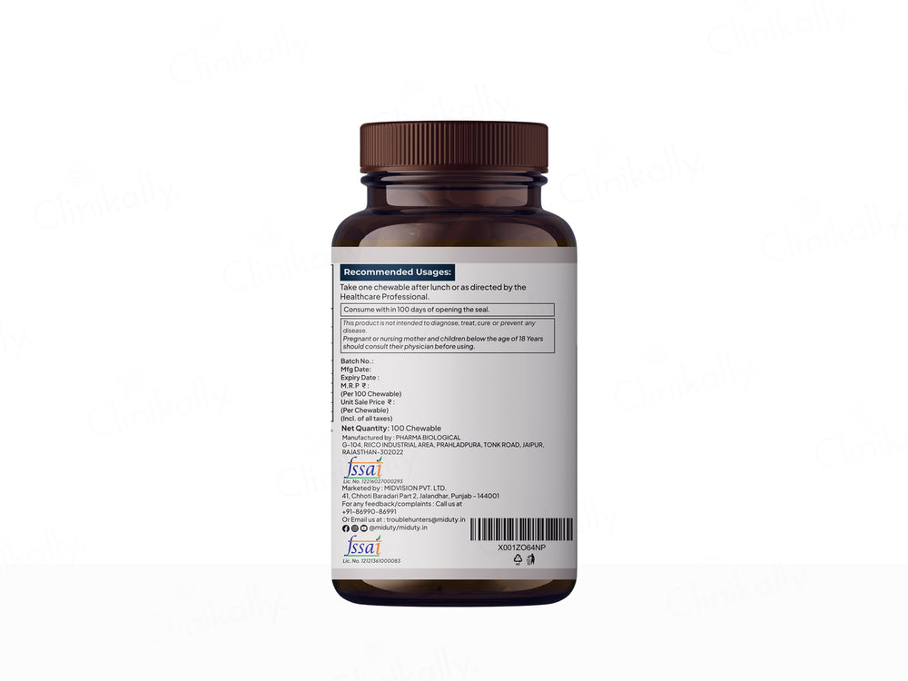 Miduty Methyl B-12 & Folate Chewable Tablet