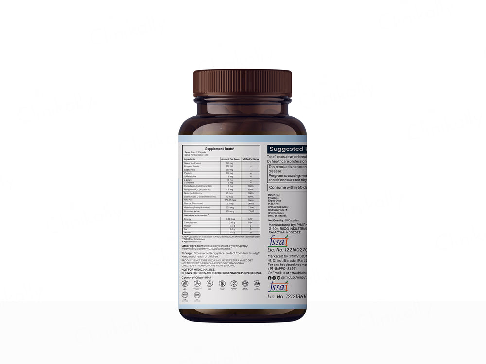 Miduty Thick & Grow With DHT Blockers & Vitamins Capsule