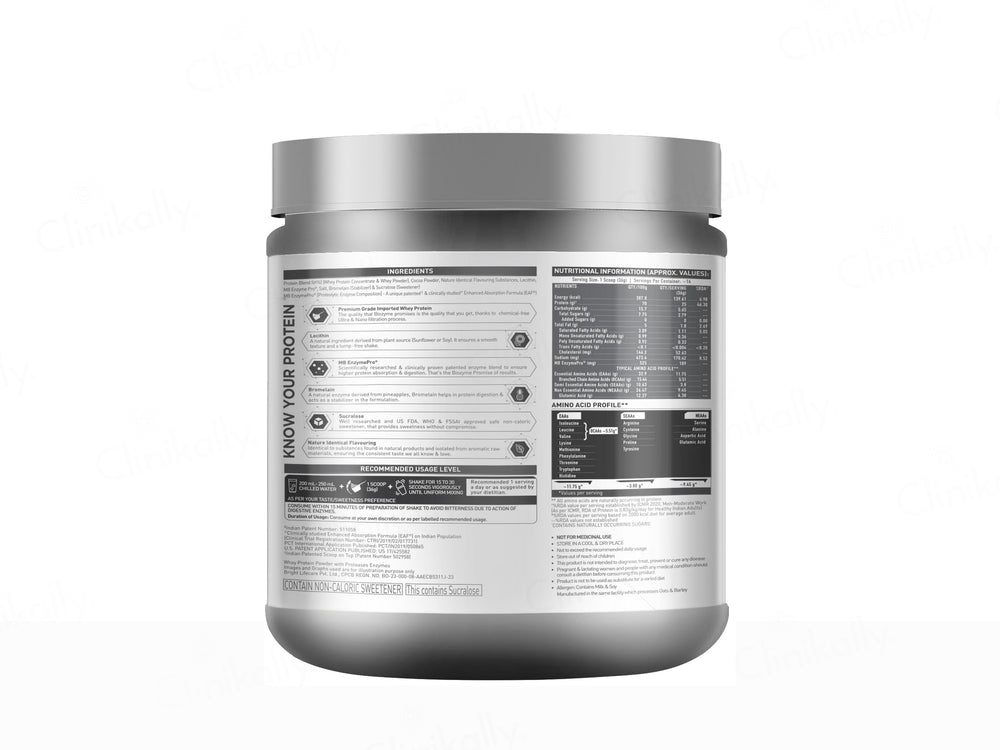 MuscleBlaze Biozyme Performance Whey Nutraceutical Powder - Rich Chocolate Flavour