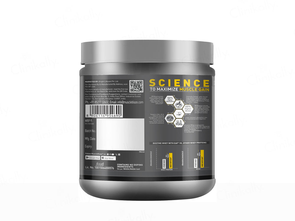 MuscleBlaze Biozyme Performance Whey Nutraceutical Powder - Rich Chocolate Flavour