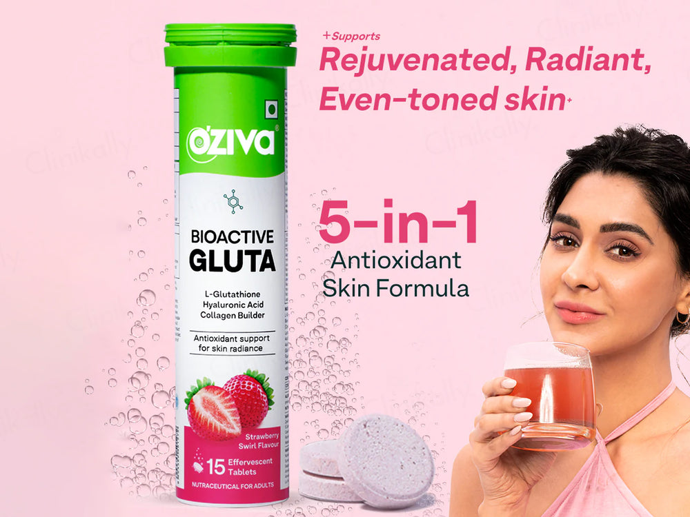 OZiva Bioactive Gluta L-Glutathione Nutraceutical Effervescent Tablet