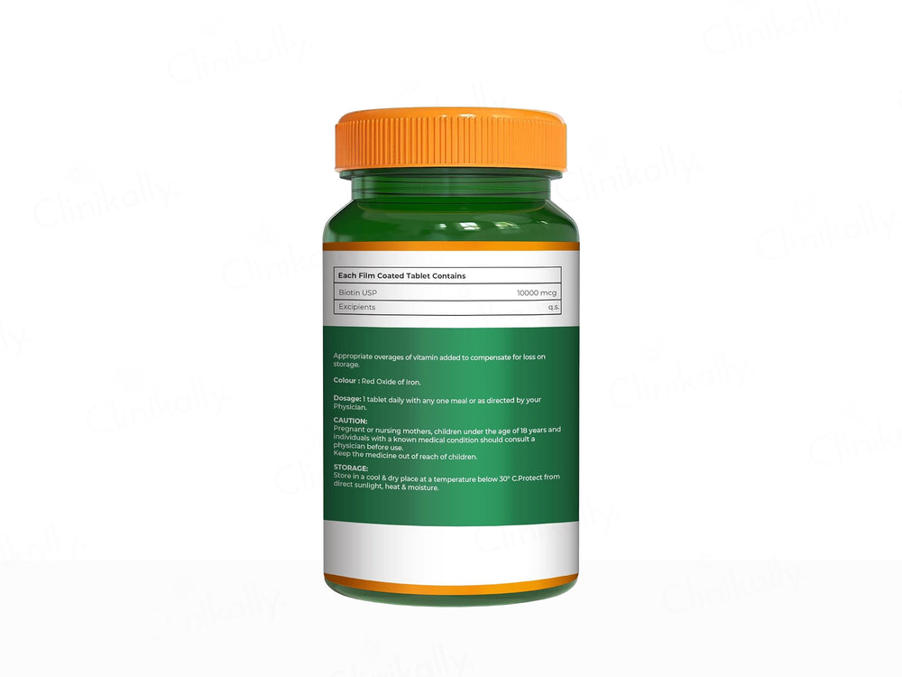 Pure Nutrition Biotin 10000mcg Veg Tablet