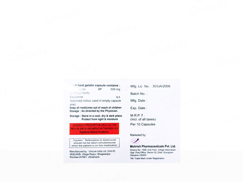 Tinitraz-200 Capsule