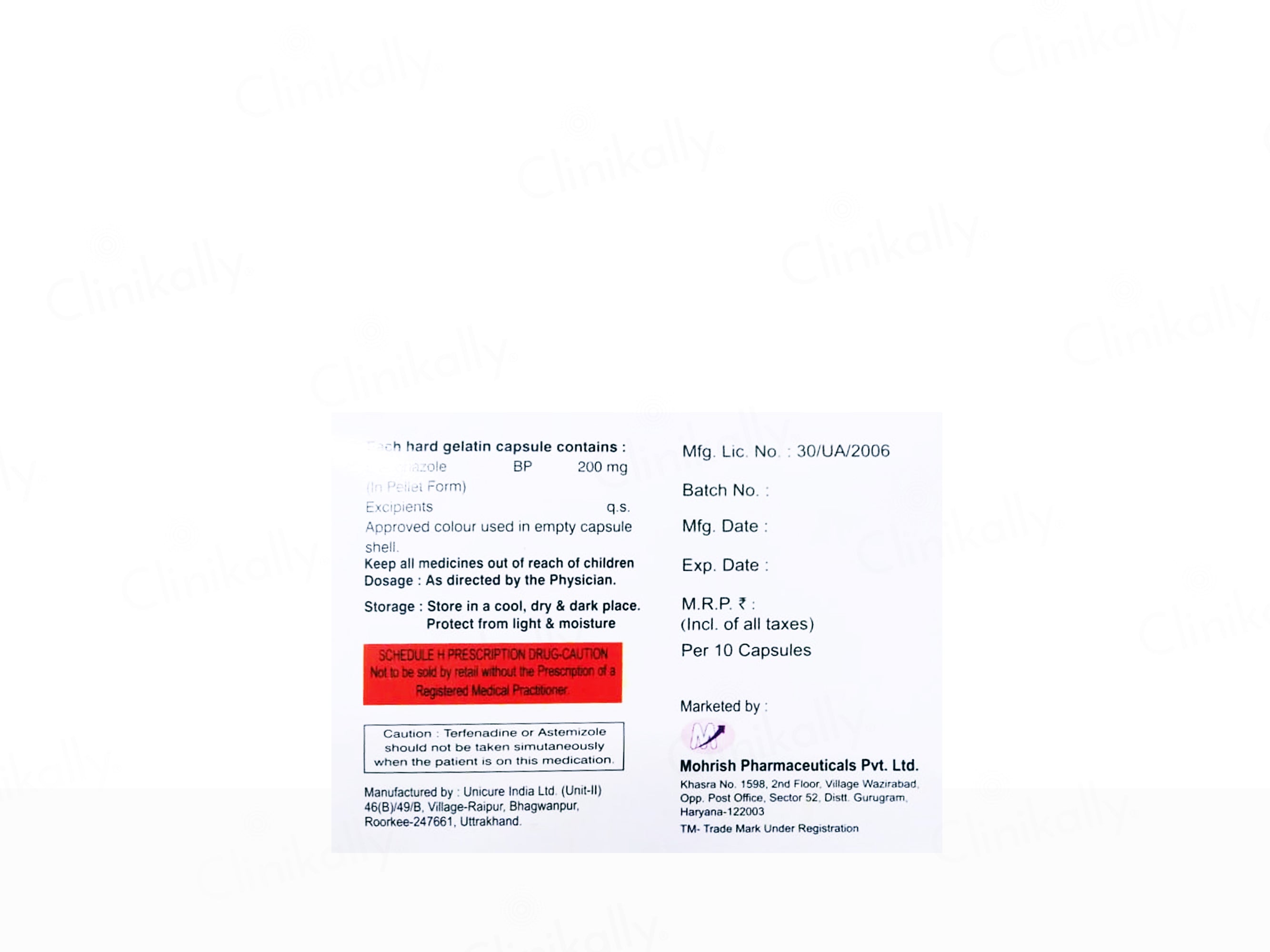 Tinitraz-200 Capsule