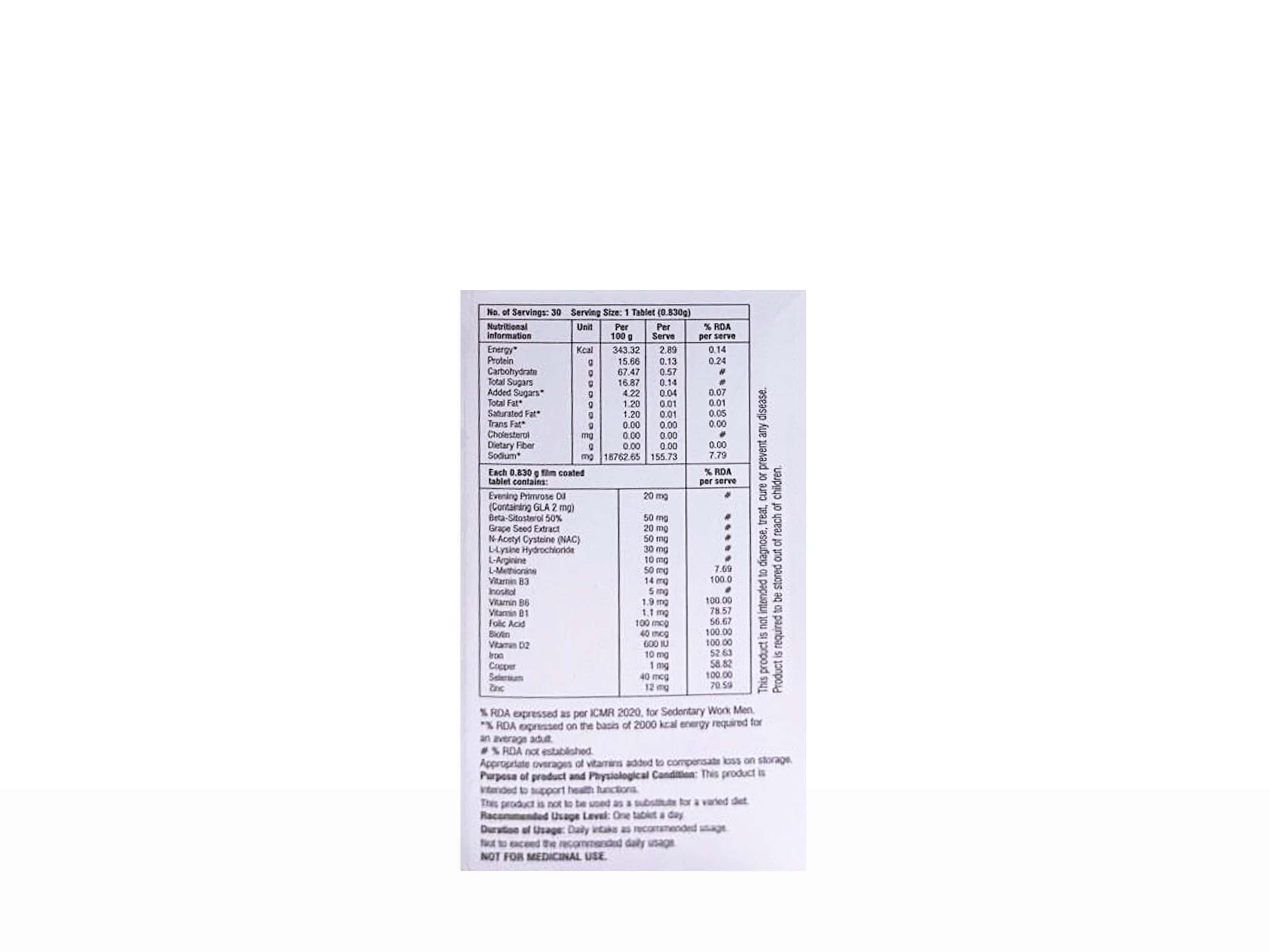 Cutihance Men Nutraceutical Tablet