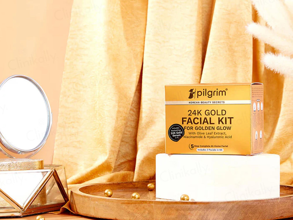 Pilgrim 24K Gold Facial Kit For Golden Glow