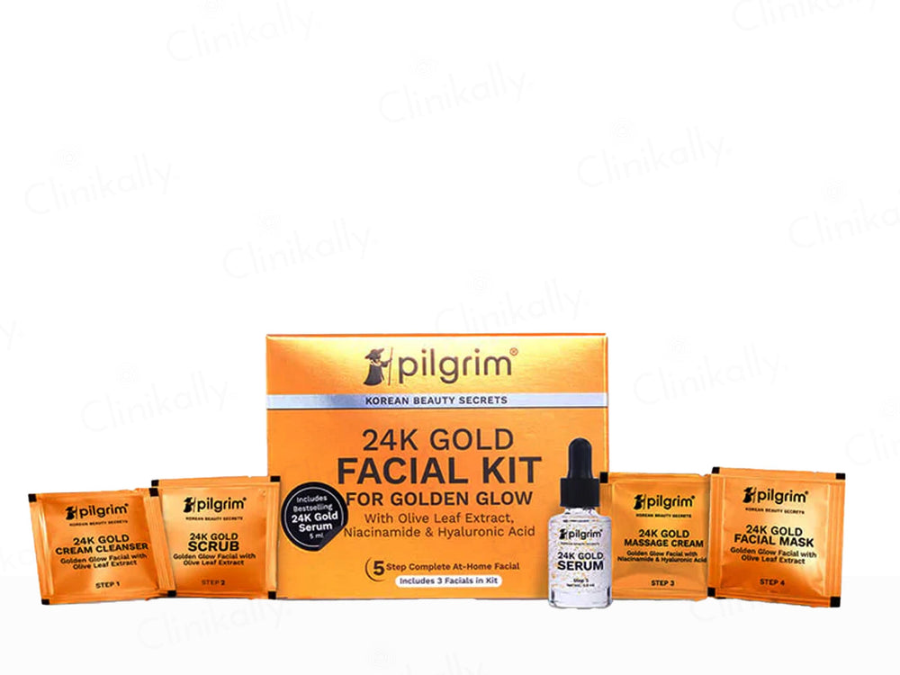 Pilgrim 24K Gold Facial Kit For Golden Glow