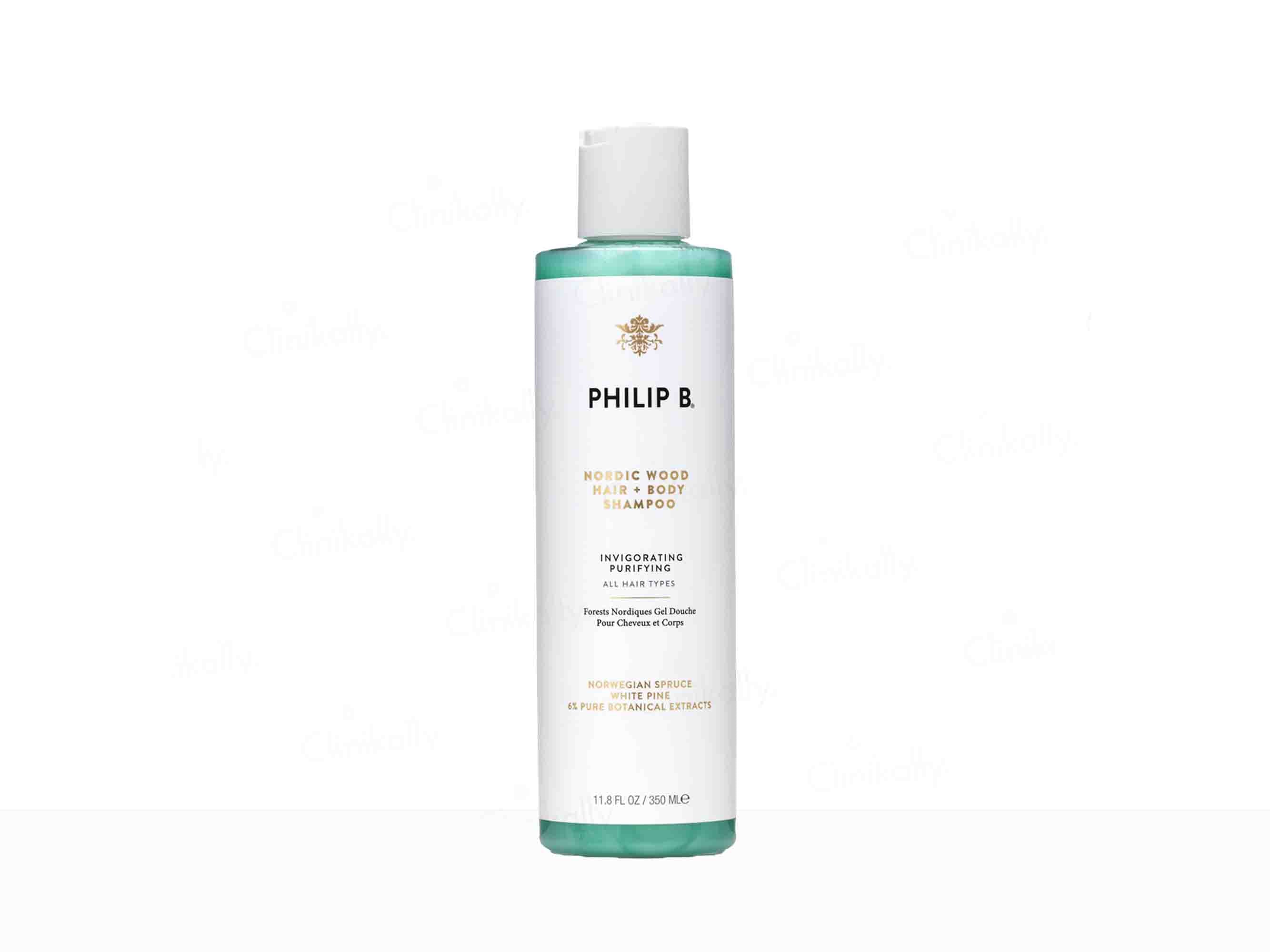 Buy Philip B Nordic Wood Hair + Body Shampoo Online | Clinikally