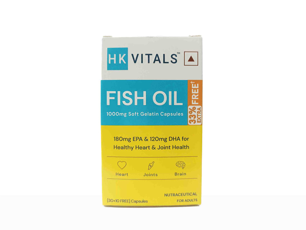 HK Vitals Fish Oil 1000mg with 180mg EPA and 120mg DHA Capsule