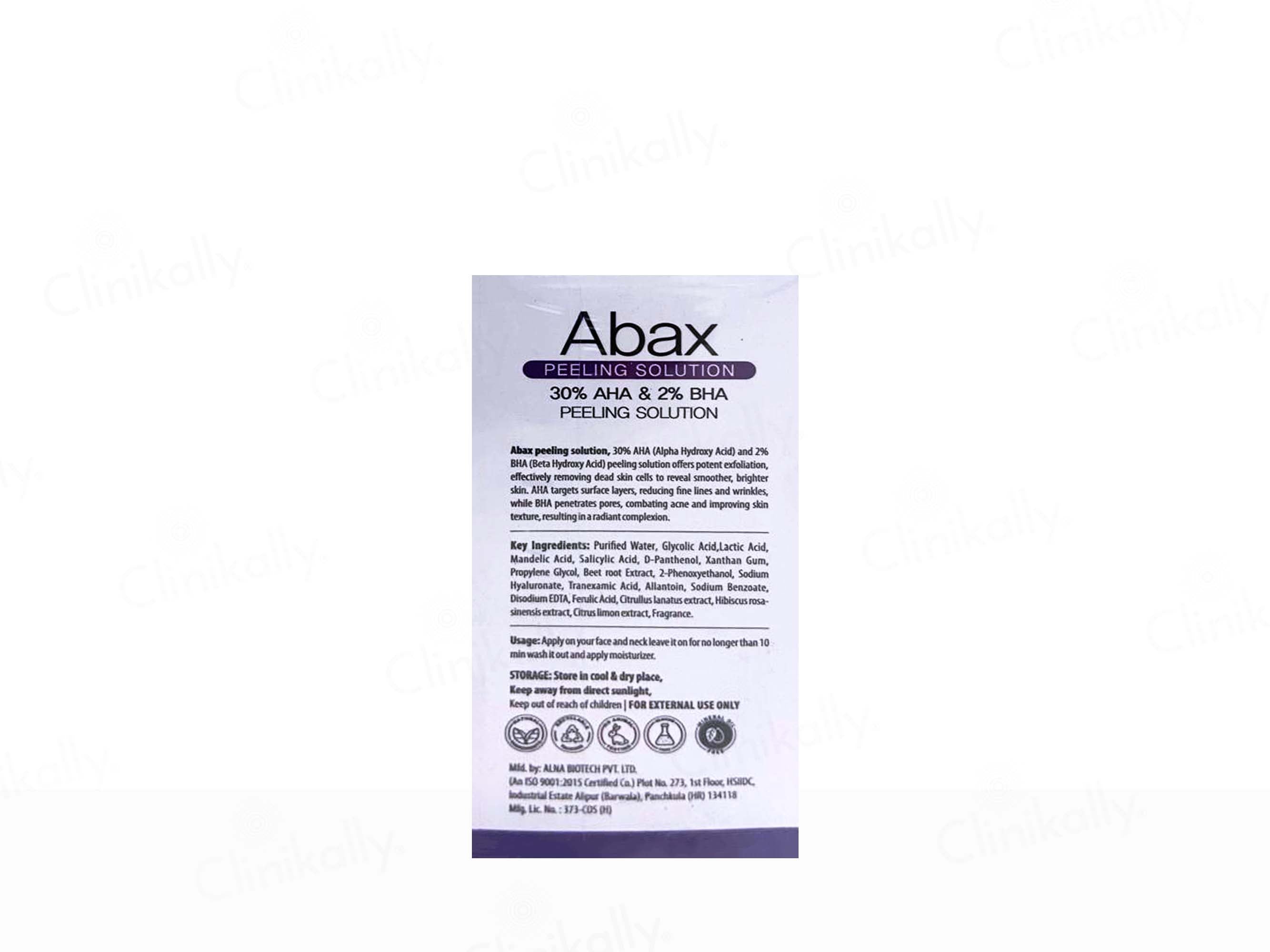 Abax 30% AHA & 2% BHA Peeling Solution