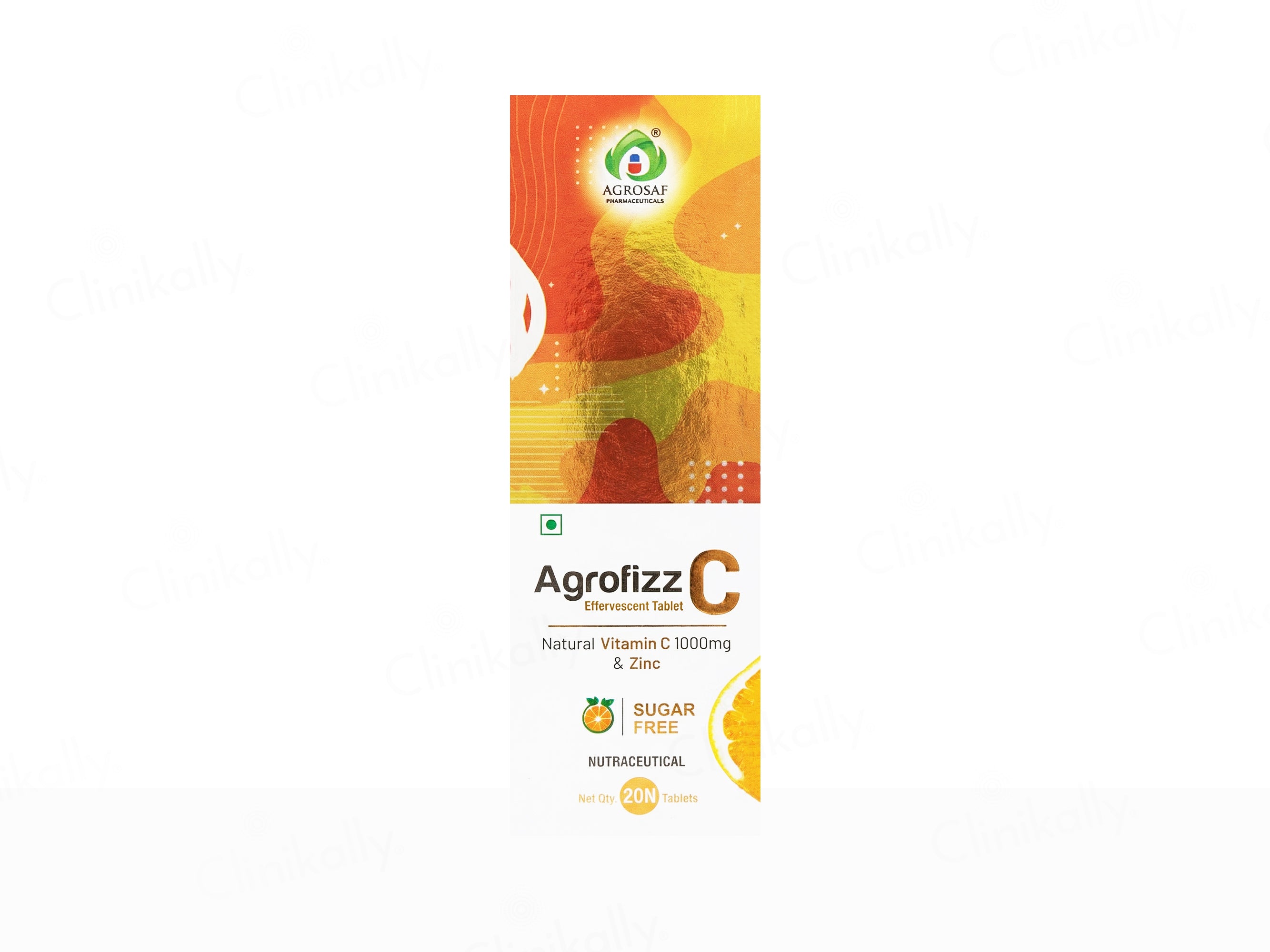 Agrofizz C Natural Vitamin C 1000mg & Zinc Sugar Free Effervescent Tablet