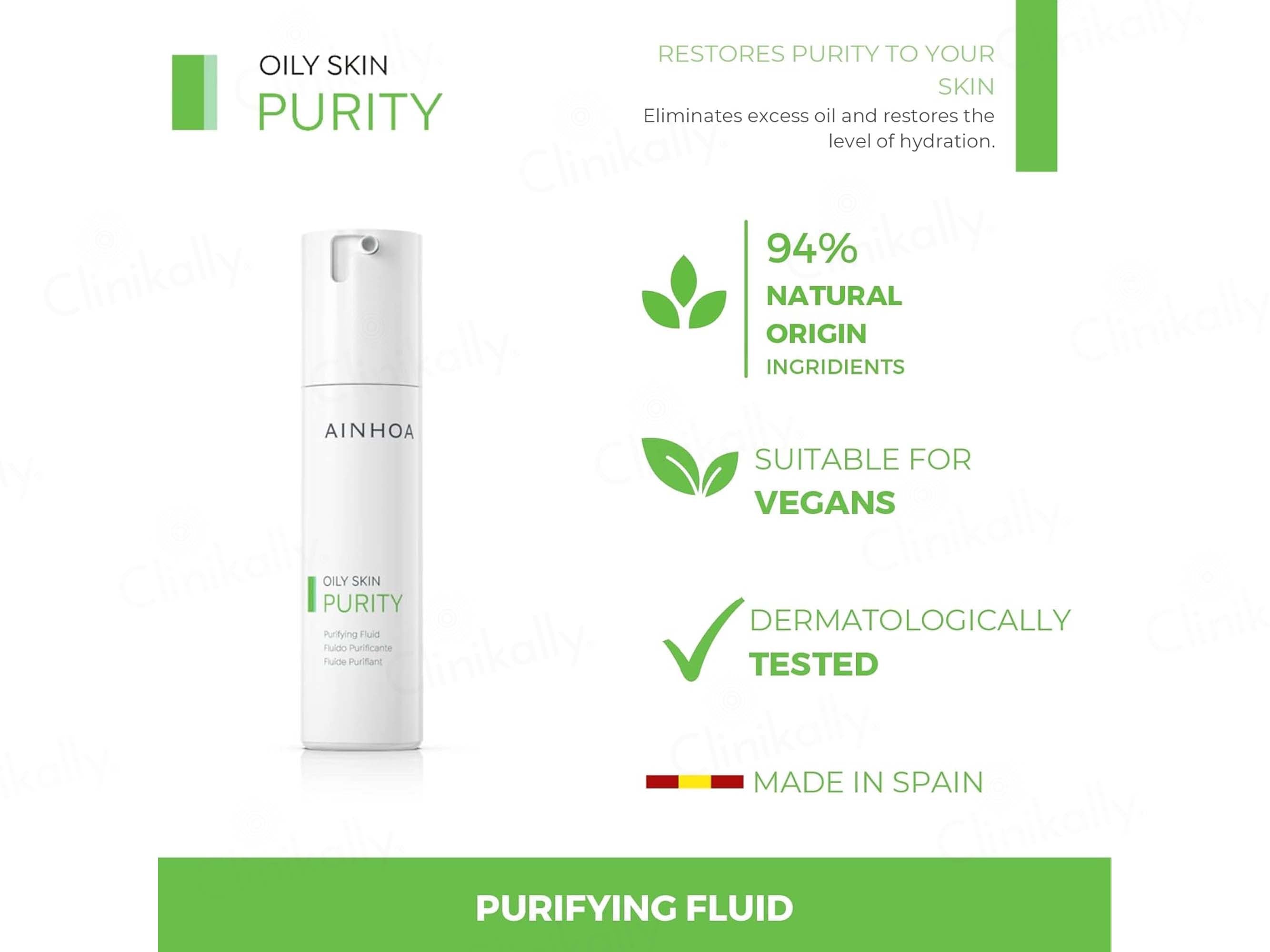 Ainhoa Purity Purifying Fluid For Oily Skin