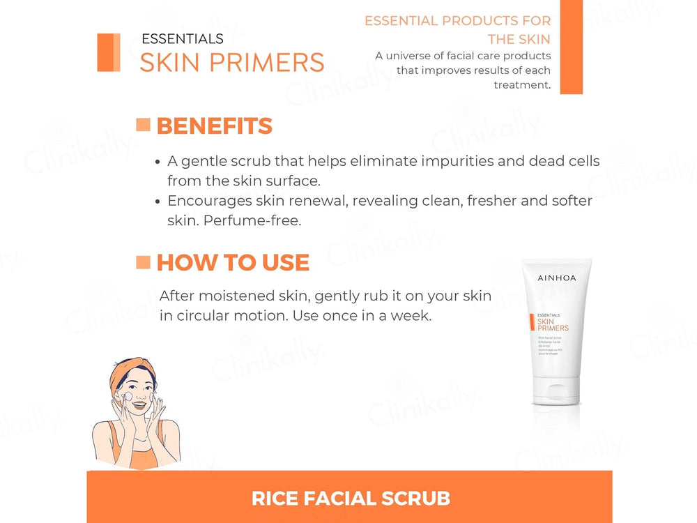 Ainhoa Skin Primers Rice Facial Scrub