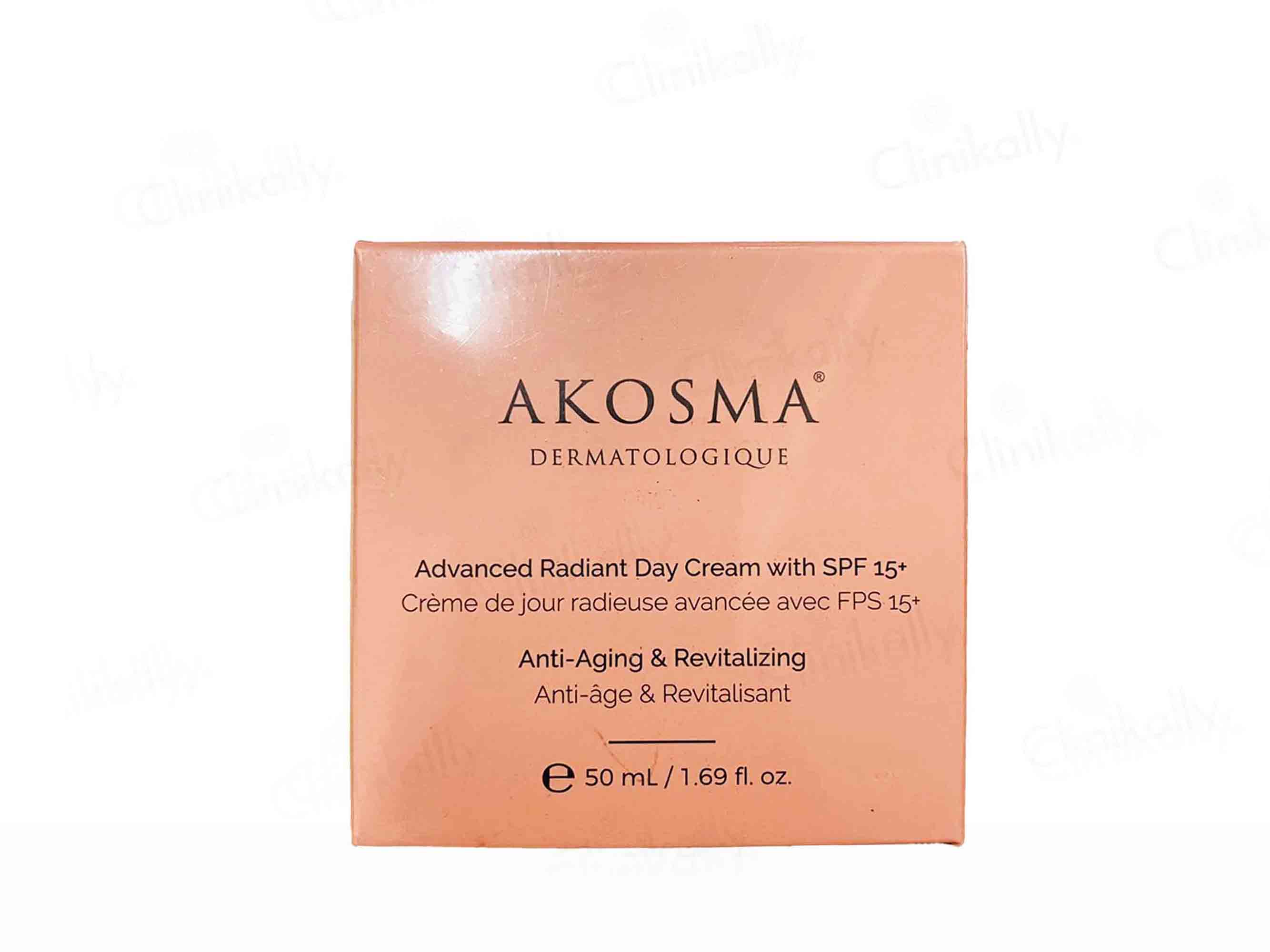 Akosma Advanced Radiant Day Cream with SPF 15+ - Clinikally