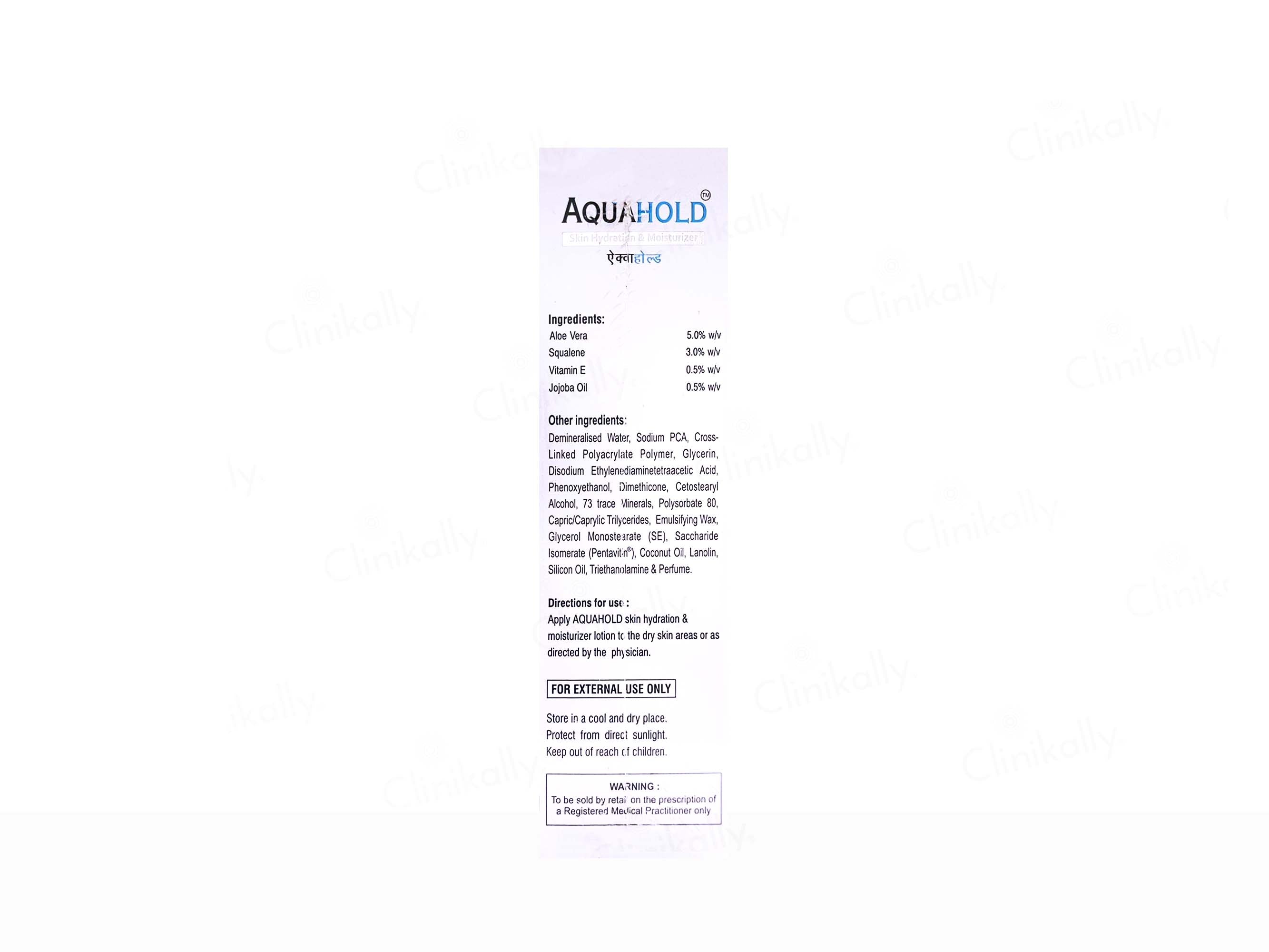 Aquahold Skin Hydration & Moisturizer Lotion