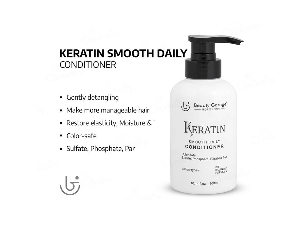 Beauty Garage Keratin Smooth Daily Shampoo + Conditioner Combo