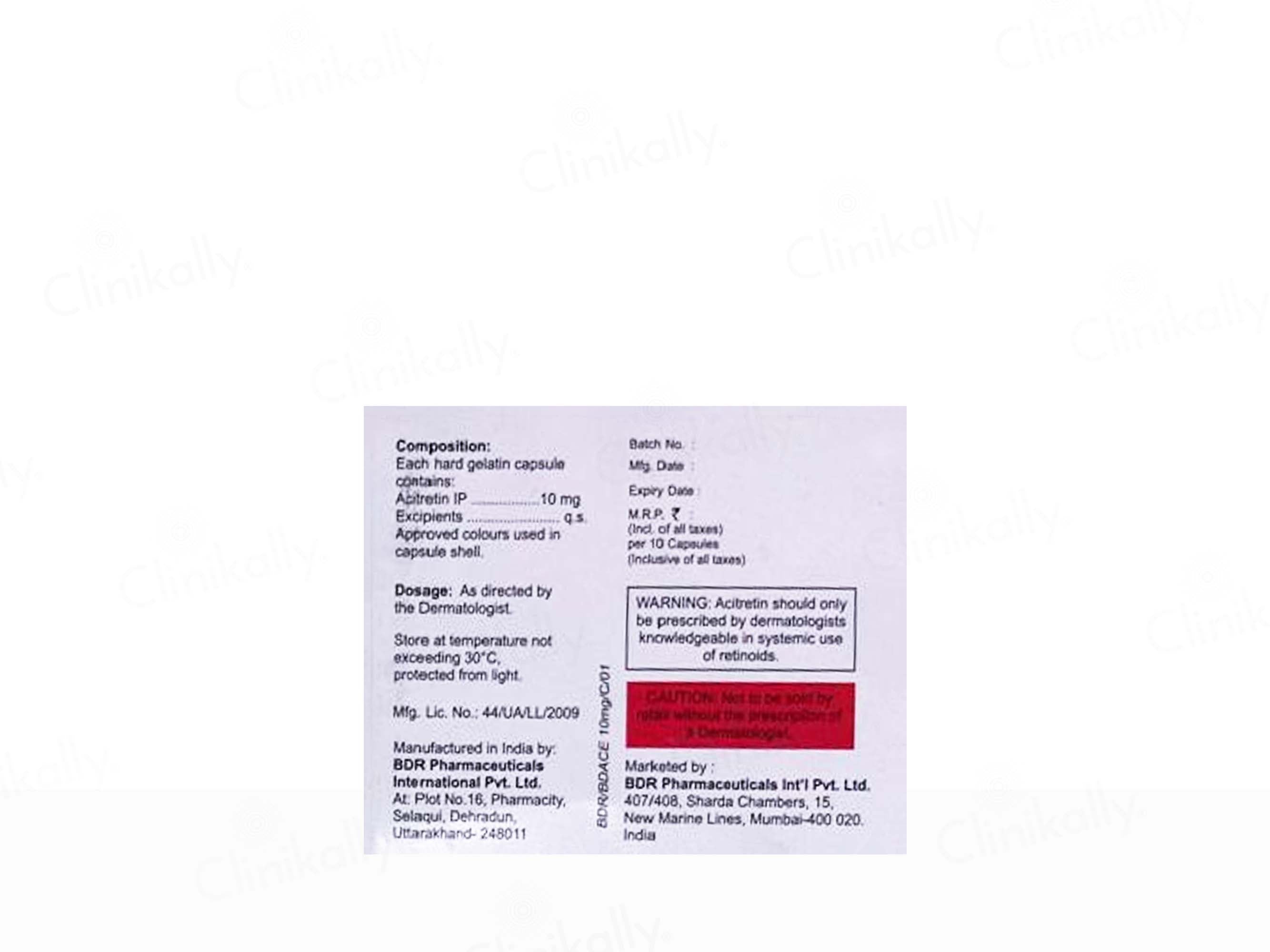 Bdace 10mg Capsule