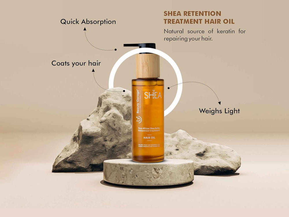 Beauty Garage Pure African Shea Butter Retention Treatment Hair Oil