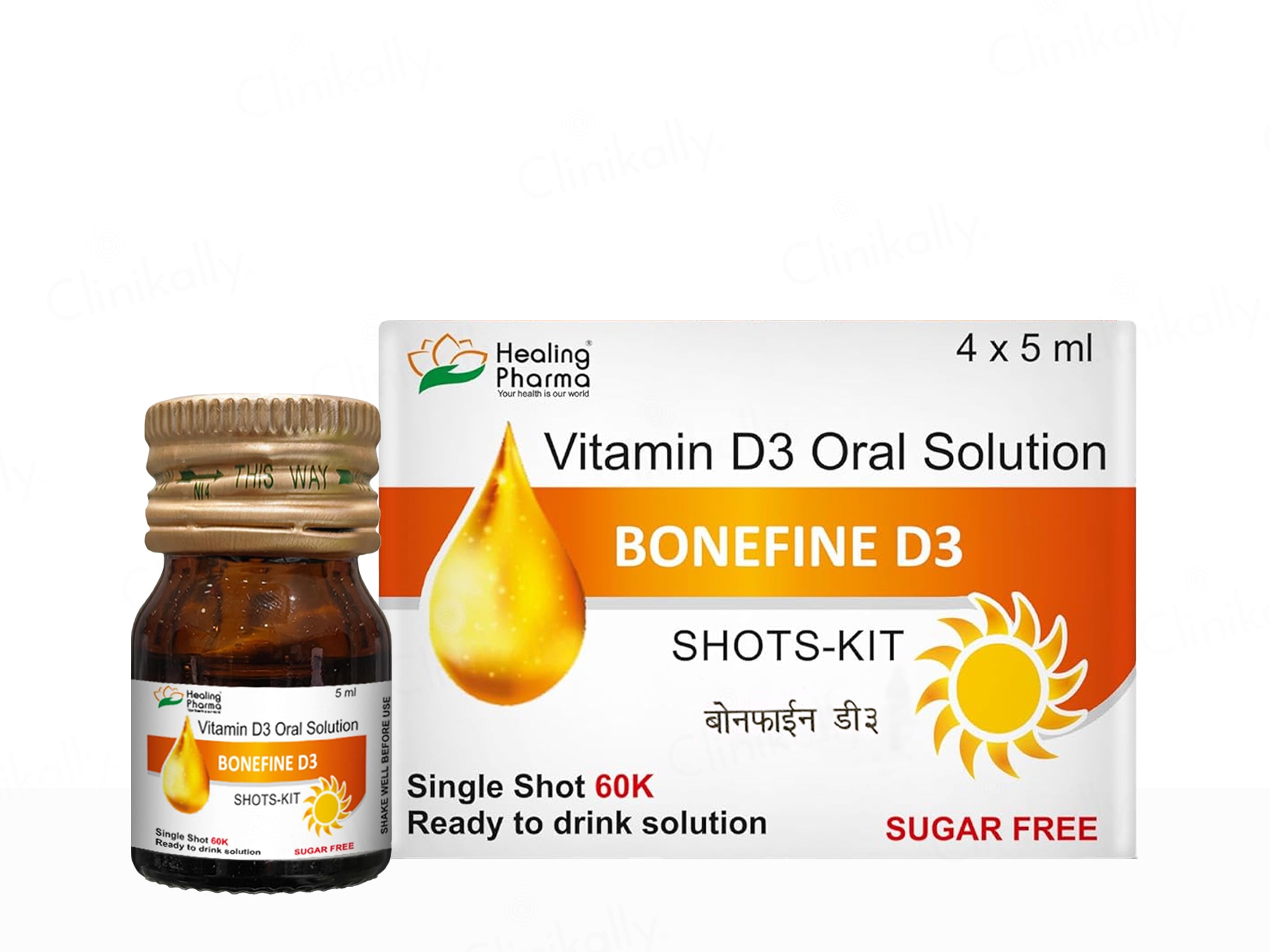Bonefine D3 60000 IU Sugar Free Nano Shots Oral Solution