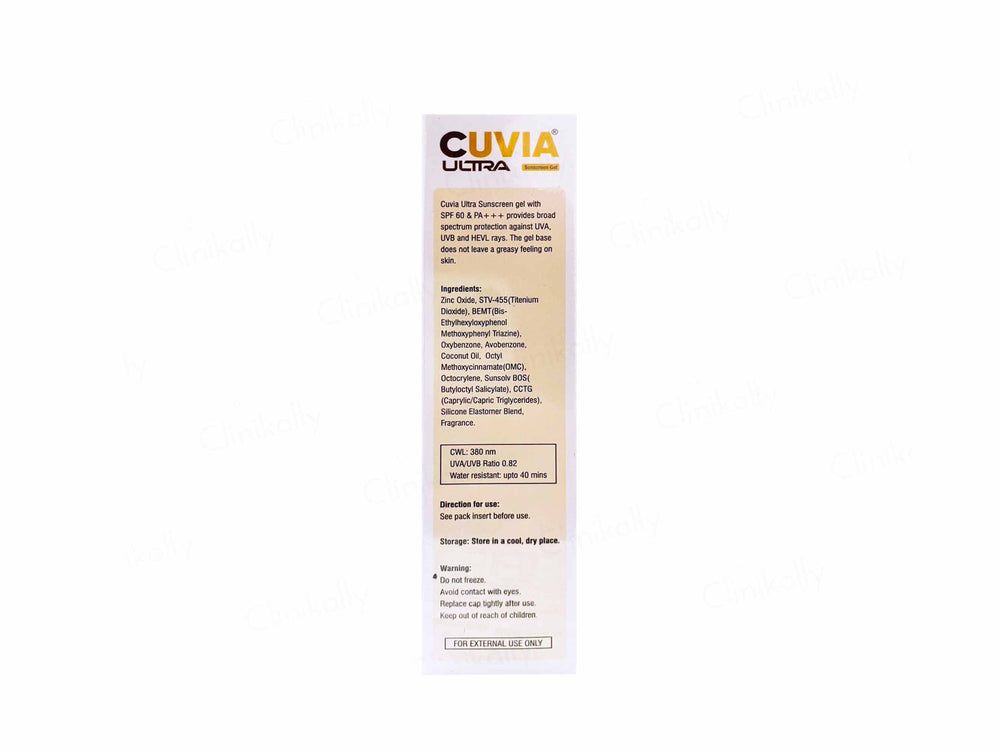 Cuvia Ultra Sunscreen Gel SPF 60 PA+++