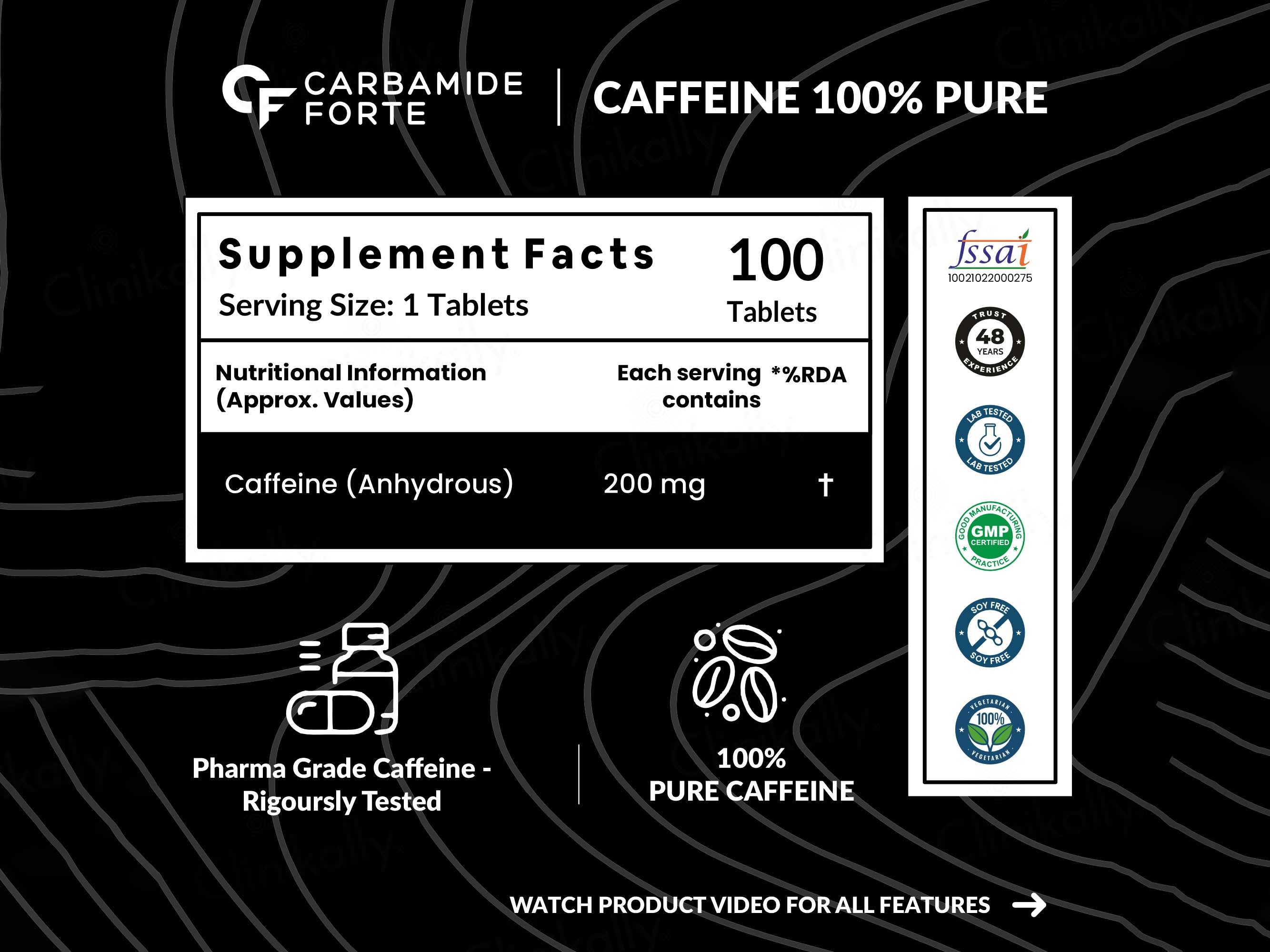 Carbamide Forte Caffeine 200mg Tablet