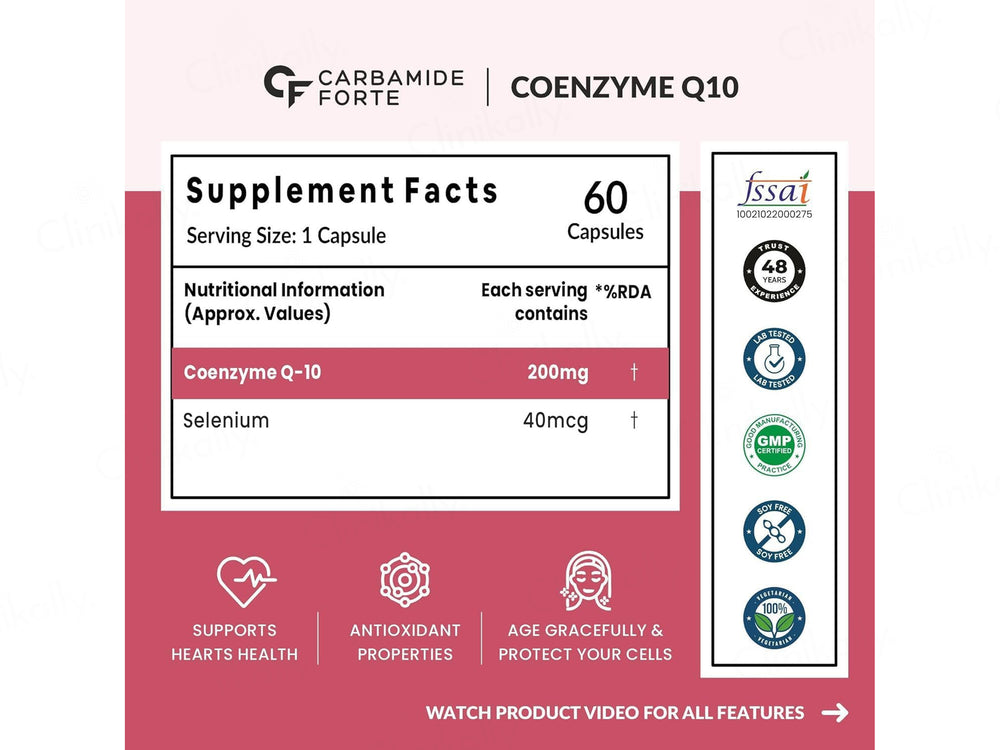 Carbamide Forte Coenzyme Q10 200mg Capsule
