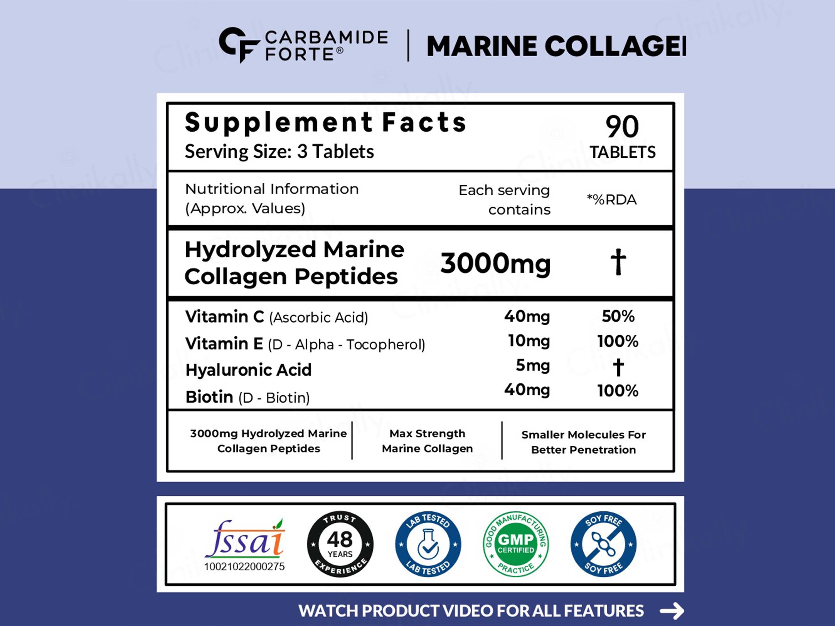 Carbamide Forte Marine Collagen For Skin Tablet For Men