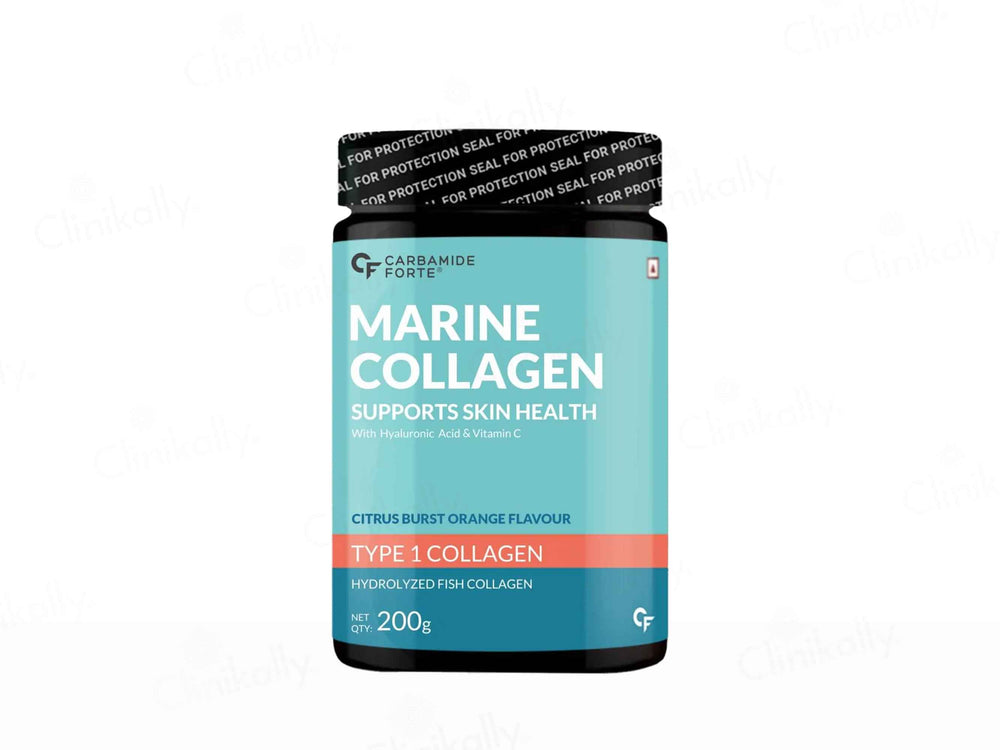 Carbamide Forte Marine Collagen Powder Supplement - Citrus Burst Orange Flavour