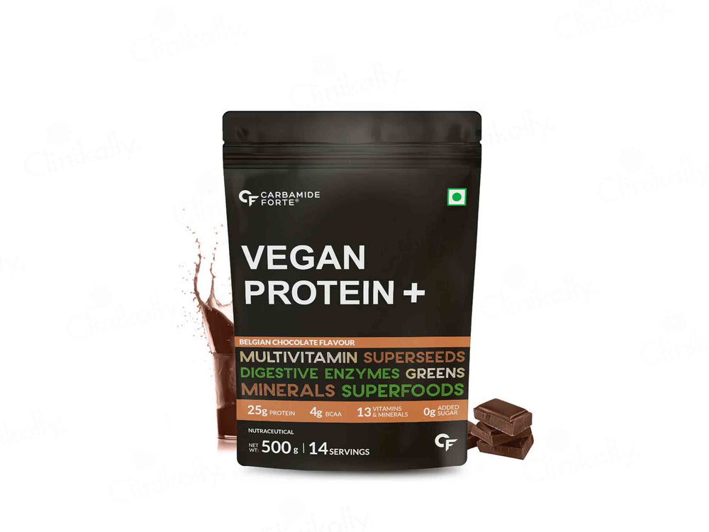 Carbamide Forte Vegan Protein Plus Powder - Belgian Chocolate Flavour