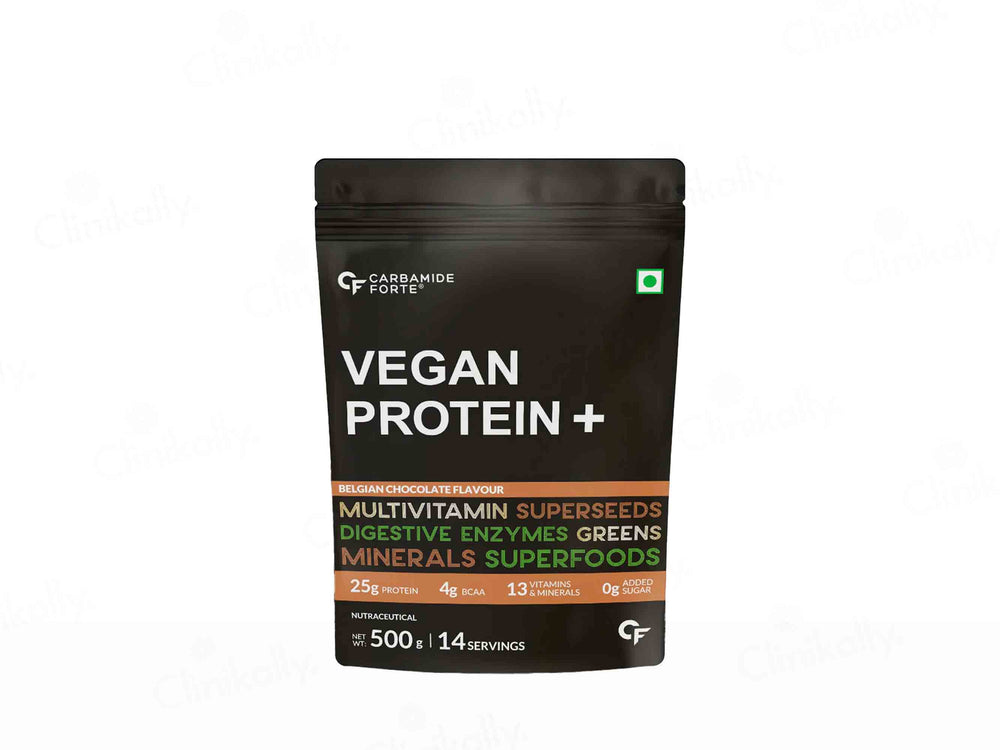 Carbamide Forte Vegan Protein Plus Powder - Belgian Chocolate Flavour