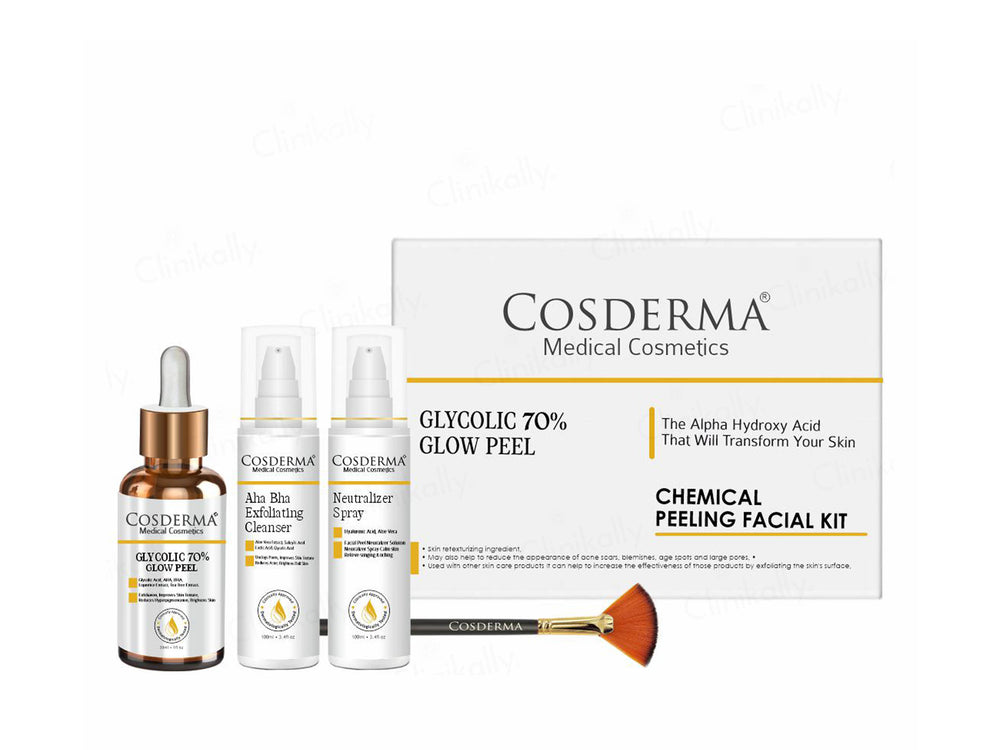 Cosderma Glycolic 70% Glow Peel Chemical Peeling Facial Kit