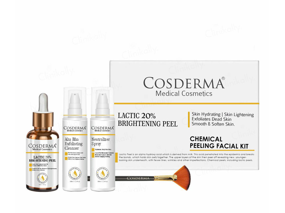 Cosderma Lactic 20% Brightening Peel Chemical Peeling Facial Kit