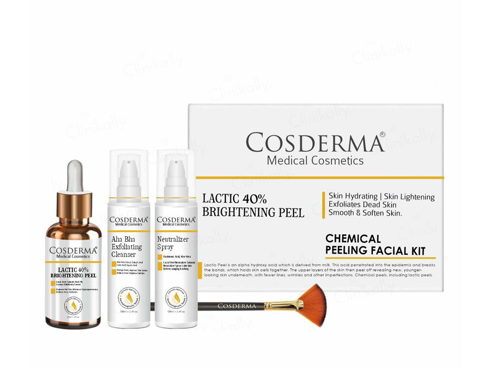 Cosderma Lactic 40% Brightening Peel Chemical Peeling Facial Kit