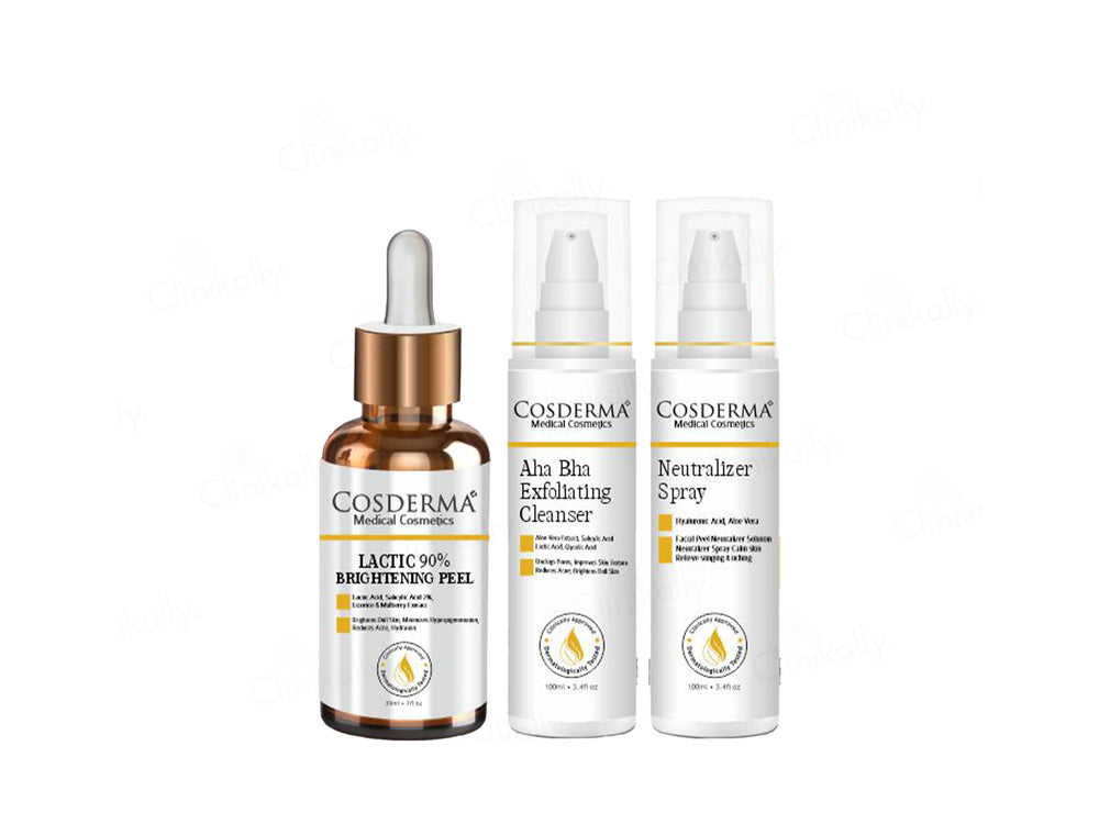 Cosderma Lactic 90% Brightening Peel Chemical Peeling Facial Kit