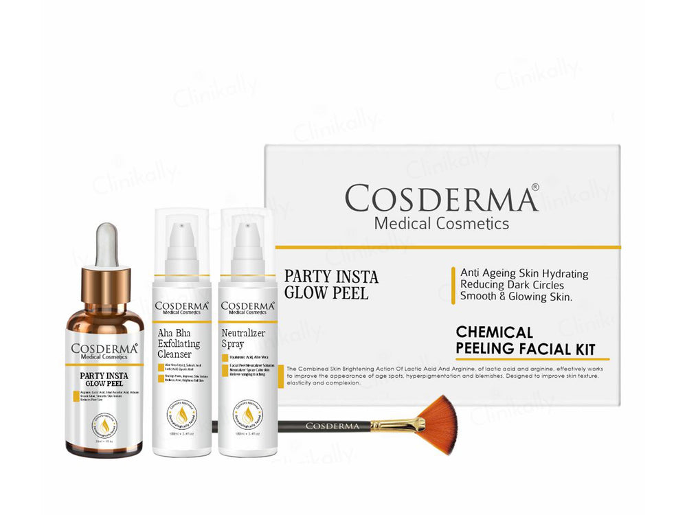 Cosderma Party Insta Glow Peel Chemical Peeling Facial Kit