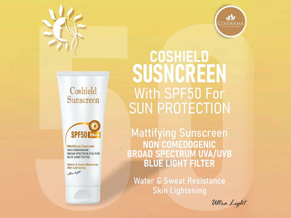 Cosderma Coshield Mattifying Sunscreen SPF 50 PA+++