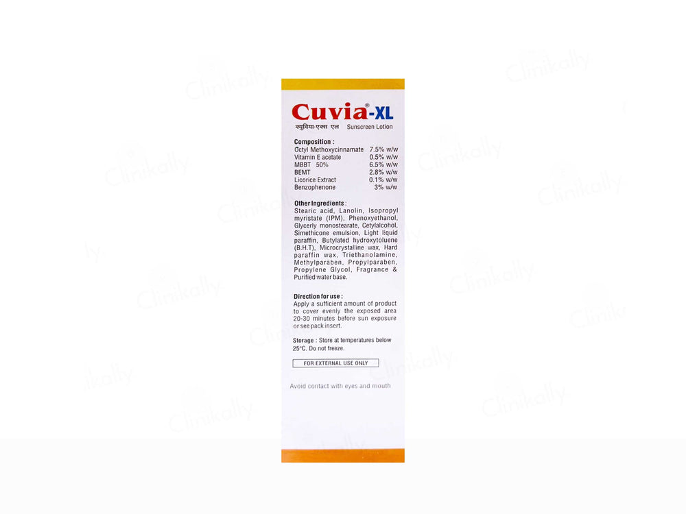 Cuvia-XL Sunscreen Lotion SPF 50 PA+++